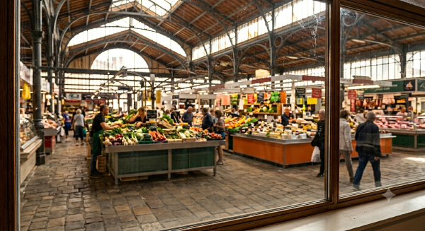 Les Halles de Troyes un samedi matin ..