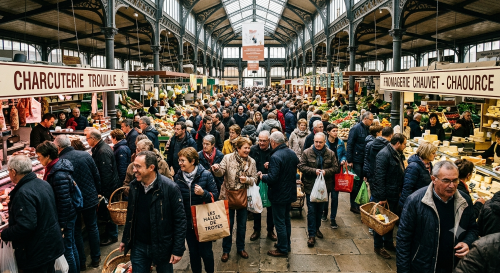 Les Halles de Troyes un samedi matin ..